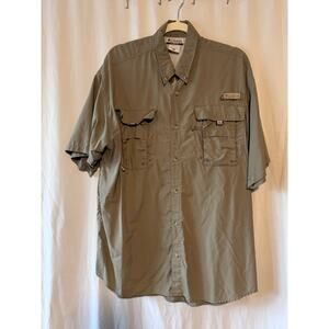 Columbia PFG Men’s Olive Green Fishing Shirt - Large